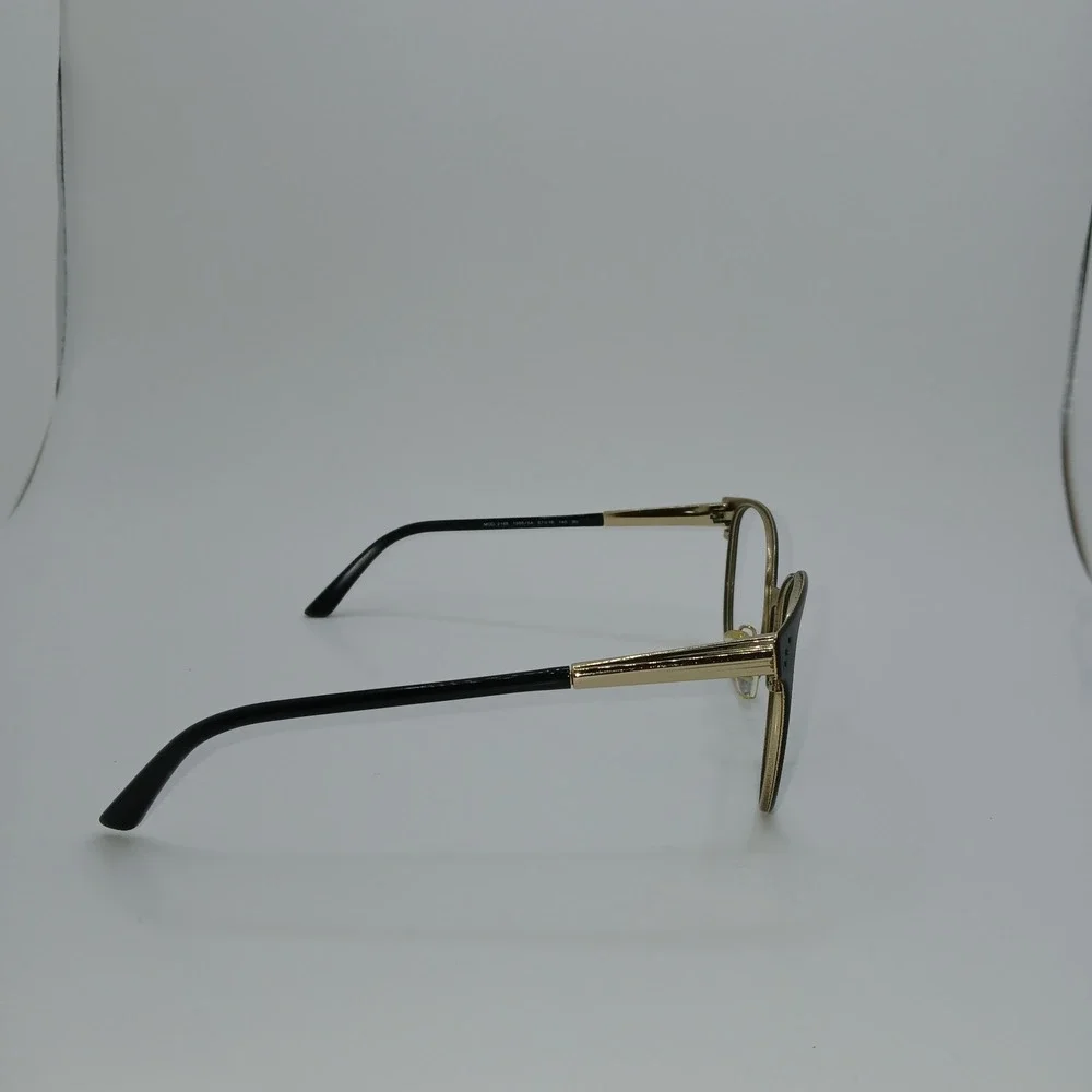 Versace 2168 1366/5A Unisex Eyeglasses Frame Black Gold Full Rim 57-16-140 mm
